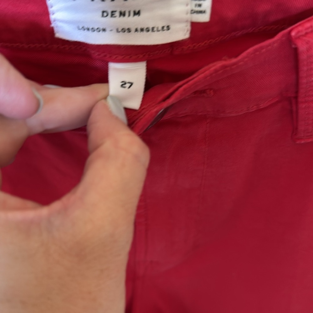 Frame Denim  Le High Skinny Red Jeans, 27 - Picture 4 of 5